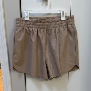 Abercrombie vegan leather shorts